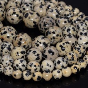 Shop Jasper Beads! Genuine Natural Dalmatian jasper Loose Beads Round Shape 6-7mm 8-9mm 10mm 12mm | Natural genuine beads Jasper beads for beading and jewelry making.  #jewelry #beads #beadedjewelry #diyjewelry #jewelrymaking #beadstore #beading #affiliate #ad