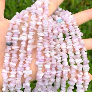 Shop Kunzite Chip & Nugget Beads! 1 Strand/33" Top Quality Natural Light Purple Pink Kunzite Healing Gemstone Free-Form Gems Chip Bead for Earrings Necklace Jewelry Making | Natural genuine chip Kunzite beads for beading and jewelry making.  #jewelry #beads #beadedjewelry #diyjewelry #jewelrymaking #beadstore #beading #affiliate #ad