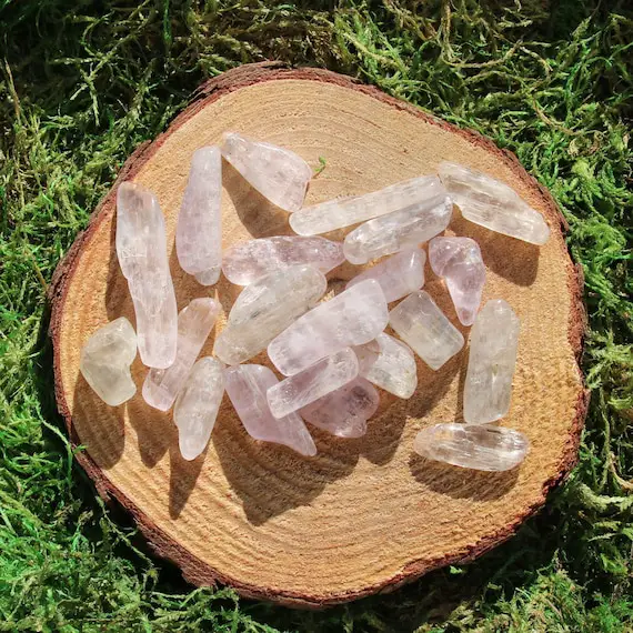 Pink Or Clear Kunzite Tumbled