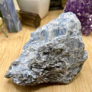 Shop Raw & Rough Kyanite Stones! Blue Kyanite crystal specimen geode KYN1 | Natural genuine stones & crystals in various shapes & sizes. Buy raw cut, tumbled, or polished gemstones for making jewelry or crystal healing energy vibration raising reiki stones. #crystals #gemstones #crystalhealing #crystalsandgemstones #energyhealing #affiliate #ad