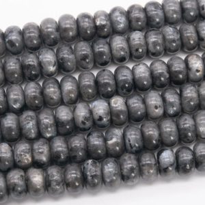 Genuine Natural Black Labradorite Larvikite Loose Beads Rondelle Shape 10x4MM | Natural genuine rondelle Array beads for beading and jewelry making.  #jewelry #beads #beadedjewelry #diyjewelry #jewelrymaking #beadstore #beading #affiliate #ad