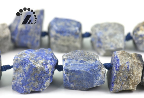 Lapis Lazuli Matte Cut Nugget Beads, Natural Blue Lapis Lazuli Matte Chunky Beads,12-22x15-30mm,15" Full Strand