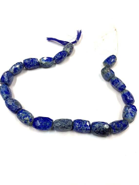 Natural Faceted Lapis Lazuli Nugget Shape Beads 13mm Gemstone Beads 14" Strand Wholesale Price