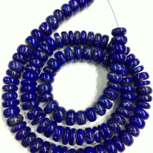 Shop Lapis Lazuli Rondelle Beads! AAA QUALITY~~Natural Gorgeous Lapis Lazuli Smooth Rondelle Beads Hand Polished Beads Lapis Gemstone Beads Jewelry Making Wholesale Beads | Natural genuine rondelle Lapis Lazuli beads for beading and jewelry making.  #jewelry #beads #beadedjewelry #diyjewelry #jewelrymaking #beadstore #beading #affiliate #ad