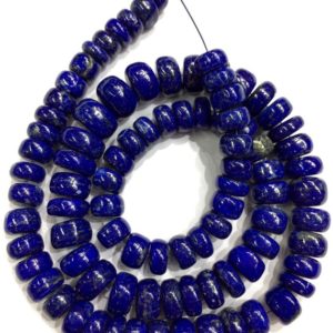 Shop Lapis Lazuli Rondelle Beads! AAA QUALITY~~Natural Lapis Lazuli Smooth Rondelle Beads Gorgeous Hand Polished Beads Lapis Smooth Gemstone Beads Wholesale Gemstone Beads | Natural genuine rondelle Lapis Lazuli beads for beading and jewelry making.  #jewelry #beads #beadedjewelry #diyjewelry #jewelrymaking #beadstore #beading #affiliate #ad