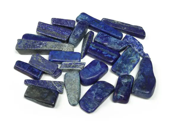 Lapis Lazuli Tumbled Stone - Long Lapis Lazuli Crystal Stone – Protection Stone – Blue Lapis Lazuli Gemstone – 1.2 - 2.2 Inch - Tu1048