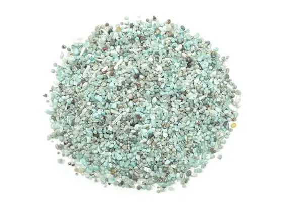 Larimar Chips – Gemstone Chips – Crystal Semi Tumbled Chips - Bulk Crystal - 2-6mm  - Cp1116