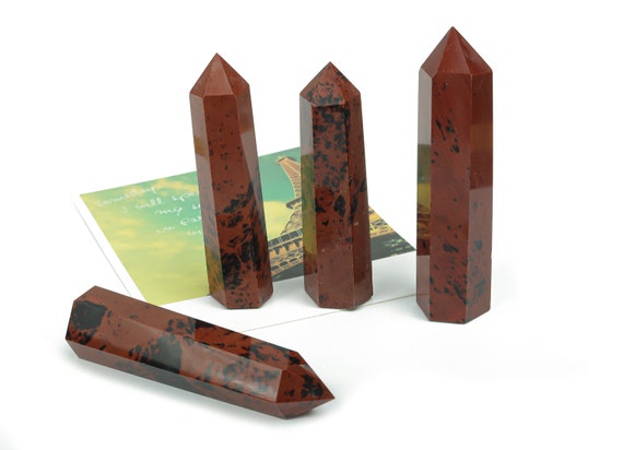 Mahogany Obsidian Obelisk Tower Stone – Obelisk Tower Point Crystals – Meditation Gemstone - Gifts - Tw1064