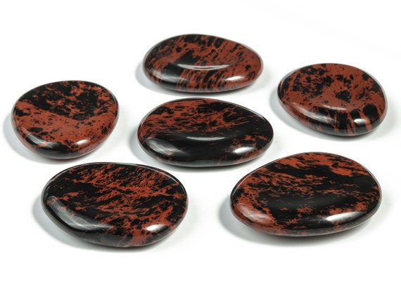 Mahogany Obsidian Worry Stone - Mineral Stone – 4.6x3.8cm - Wo1023