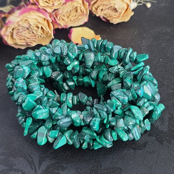 Malachite Crystal Chip Bracelets On Stretchy String In Bulk Lots, Perfect For Gifts, Meditation, Or Crafts