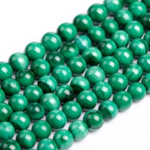 Shop Malachite Round Beads! Genuine Natural Malachite Loose Beads Grade AA Round Shape 4mm | Natural genuine round Malachite beads for beading and jewelry making.  #jewelry #beads #beadedjewelry #diyjewelry #jewelrymaking #beadstore #beading #affiliate #ad