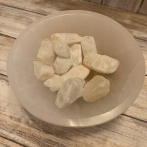 Tumblestone Milky Selenite Raw Crystal Chunk Tumble-Stone Tumblestone Milky Selenite Raw Crystal Chunk Tumble-Stone