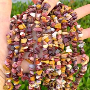 Shop Mookaite Jasper Chip & Nugget Beads! 1 Strand/33" Top Quality Natural Mookaite Jasper Healing Gemstone Free-Form Chip Bead for Earrings Bracelet Charm Necklace Jewelry Making | Natural genuine chip Mookaite Jasper beads for beading and jewelry making.  #jewelry #beads #beadedjewelry #diyjewelry #jewelrymaking #beadstore #beading #affiliate #ad