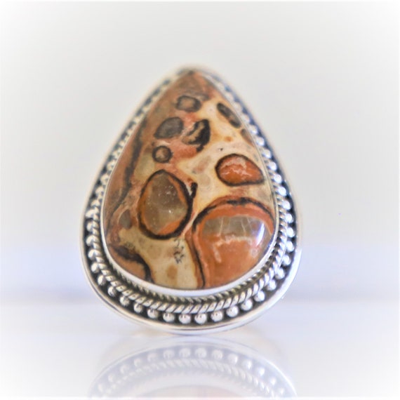 Mookaite Coral Jasper Ring, 925 Sterling Silver Ring, Natural Genuine Gemstone Ring, Handmade Ring Jewelry,christmas Gift Dainty Navajo Ring