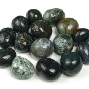 Shop Moss Agate Stones & Crystals! Moss Agate Tumbled Stone – India Agate – Gemstones for Crystal Healing –  TU1121 | Natural genuine stones & crystals in various shapes & sizes. Buy raw cut, tumbled, or polished gemstones for making jewelry or crystal healing energy vibration raising reiki stones. #crystals #gemstones #crystalhealing #crystalsandgemstones #energyhealing #affiliate #ad