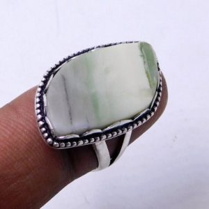 Shop Serpentine Rings! Natural Serpentine Ring, 925 Sterling Silver Ring, Handmade Ring, Russian Serpentine Jewelry, Navajo Ring, Everyday Ring, Cocktail Ring | Natural genuine Serpentine rings, simple unique handcrafted gemstone rings. #rings #jewelry #shopping #gift #handmade #fashion #style #affiliate #ad