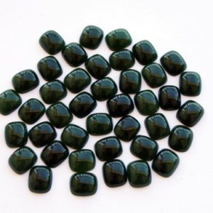 Shop Jade Cabochons! Nephrite Jade, Cabochon, Cushion-Shaped, 12 X 14 mm, 2 Per pkg | Natural genuine stones & crystals in various shapes & sizes. Buy raw cut, tumbled, or polished gemstones for making jewelry or crystal healing energy vibration raising reiki stones. #crystals #gemstones #crystalhealing #crystalsandgemstones #energyhealing #affiliate #ad