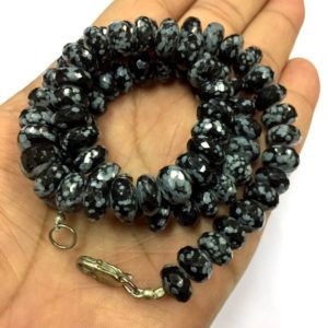 Shop Obsidian Faceted Beads! Natural Faceted Rare Black Obsidian Rondelle Beads 9.5mm Gemstone Beads 18" inches Strand New Arrival | Natural genuine faceted Obsidian beads for beading and jewelry making.  #jewelry #beads #beadedjewelry #diyjewelry #jewelrymaking #beadstore #beading #affiliate #ad