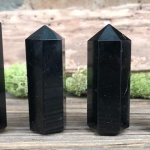Shop Obsidian Points & Wands! Obsidian Tower Point for Crystal Grid | Natural genuine stones & crystals in various shapes & sizes. Buy raw cut, tumbled, or polished gemstones for making jewelry or crystal healing energy vibration raising reiki stones. #crystals #gemstones #crystalhealing #crystalsandgemstones #energyhealing #affiliate #ad