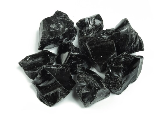Obsidian Raw Stone - Natural Gemstone - Loose Gemstone - Natural Stone - Black Obsidian Gemstone – Ra1044