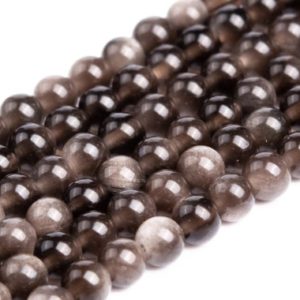 Shop Obsidian Round Beads! Genuine Natural Silver Obsidian Loose Beads Round Shape 4mm | Natural genuine round Obsidian beads for beading and jewelry making.  #jewelry #beads #beadedjewelry #diyjewelry #jewelrymaking #beadstore #beading #affiliate #ad