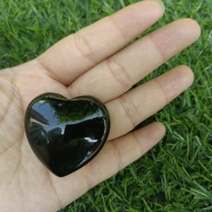 Shop Obsidian Shapes! Black Obsidian Heart Puffy Large 40mm (1.5") | Natural genuine stones & crystals in various shapes & sizes. Buy raw cut, tumbled, or polished gemstones for making jewelry or crystal healing energy vibration raising reiki stones. #crystals #gemstones #crystalhealing #crystalsandgemstones #energyhealing #affiliate #ad