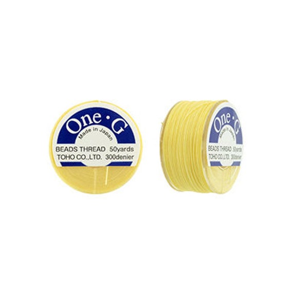 One-g Toho Beading Thread Nylon 50 Yards 125 Yards 250 Yards - Light Yellow