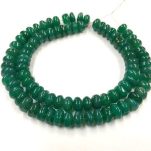 Shop Onyx Rondelle Beads! Natural Smooth Green Onyx Rondelle Beads 9-10mm Onyx Gemstone Beads Green Onyx Smooth Rondelle 18" Strand | Natural genuine rondelle Onyx beads for beading and jewelry making.  #jewelry #beads #beadedjewelry #diyjewelry #jewelrymaking #beadstore #beading #affiliate #ad