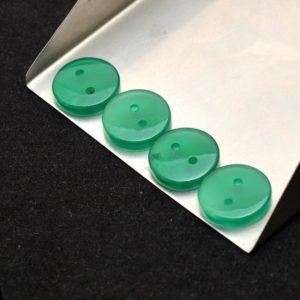 Shop Onyx Round Beads! Natural Green Onyx 14x3mm Round Gemstone Buttons | Green Onyx Loose Gemstone Buttons | 1.5mm Double Hole Semi Precious Smooth Buttons | Natural genuine round Onyx beads for beading and jewelry making.  #jewelry #beads #beadedjewelry #diyjewelry #jewelrymaking #beadstore #beading #affiliate #ad