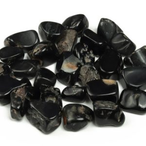 Shop Tumbled Onyx Crystals & Pocket Stones! Black Onyx Tumbled Stone – Black Onyx Crystal –  Polished Black Onyx Crystal Stone – Onyx Gemstone – TU1134 | Natural genuine stones & crystals in various shapes & sizes. Buy raw cut, tumbled, or polished gemstones for making jewelry or crystal healing energy vibration raising reiki stones. #crystals #gemstones #crystalhealing #crystalsandgemstones #energyhealing #affiliate #ad