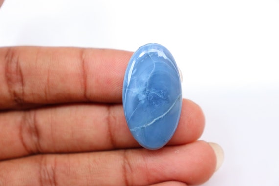 A+ Blue Opal Cabochon, Blue Opal Stone Pendant, Blue Opal Promotes Financial Growth Blue Opal Gemstone, Blue Opal, Blue Opal Cabochon