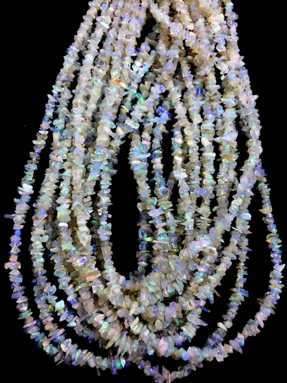 Super Fire Quality-natural Rare Ethiopian Opal Chips Beads Opal Nugget Shape Beads Opal Gemstone Opal Uncut Shape Jewelry Making Opal Beads