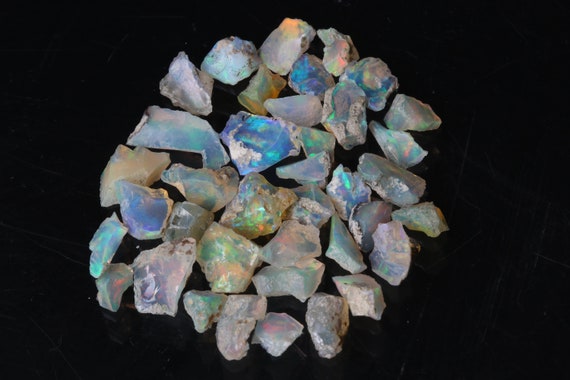 Ethiopian Opal Chips, Raw Crystals, Welo Opal,  Natural Opal Rough Opal Chips Raw Gemstones, Ethopal001