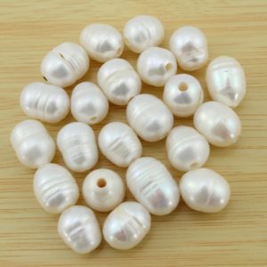 Shop Pearl Bead Shapes! 5pcs–2.2 mm hole pearl beads  large hole freshwater pearl, 10-11mm Rice Pearl Beads White colour Pearl Beads —PH005 | Natural genuine other-shape Pearl beads for beading and jewelry making.  #jewelry #beads #beadedjewelry #diyjewelry #jewelrymaking #beadstore #beading #affiliate #ad