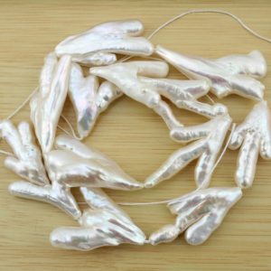 20*26mm Genuine White Chicken Feet Pearls,  Baroque Pearl Beads, Loose Pearls For Jewelry Making Necklace,Full Strand–15.5inches—AM001 | Natural genuine other-shape Pearl beads for beading and jewelry making.  #jewelry #beads #beadedjewelry #diyjewelry #jewelrymaking #beadstore #beading #affiliate #ad