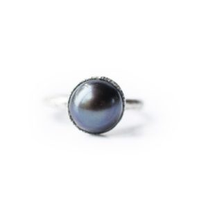 Shop Pearl Rings! Pearl ring | Pearl stacking ring | Freshwater Pearl ring | Organic gemstone jewelry | Natural genuine Pearl rings, simple unique handcrafted gemstone rings. #rings #jewelry #shopping #gift #handmade #fashion #style #affiliate #ad