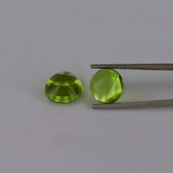 Peridot Cabochon Round 8x8 Mm Aaa Grade 5.78 Carat Loose Gemstone - 100% Natural Green Peridot Gemstone - Peridot Jewelry