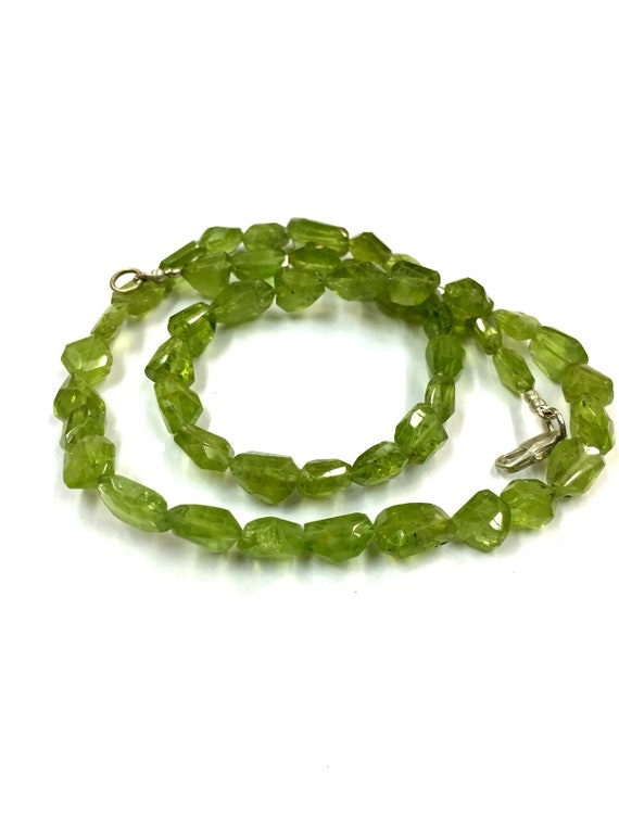 Natural Faceted Green Peridot Nugget Shape Beads 7mm Gemstone Beads 18" Strand Wholesale Price