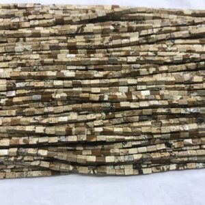 Shop Picture Jasper Bead Shapes! Natural Picture Jasper 2x4mm Cuboid Brown Landscape Gemstone Loose Tube Beads 15 inch Jewelry Supply Bracelet Necklace Material Support | Natural genuine other-shape Picture Jasper beads for beading and jewelry making.  #jewelry #beads #beadedjewelry #diyjewelry #jewelrymaking #beadstore #beading #affiliate #ad
