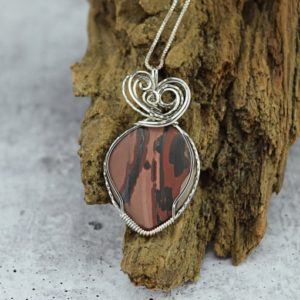 Shop Picture Jasper Pendants! Sterling Silver Wire Wrapped Indian Paint Picture Jasper Pendant | Natural genuine Picture Jasper pendants. Buy crystal jewelry, handmade handcrafted artisan jewelry for women.  Unique handmade gift ideas. #jewelry #beadedpendants #beadedjewelry #gift #shopping #handmadejewelry #fashion #style #product #pendants #affiliate #ad
