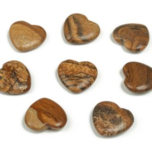 Picture Jasper Heart Gemstone Flat – Heart Crystal – Healing Stones – Carving Heart – Natural stones – 20x20x6 – HE1073 | Natural genuine stones & crystals in various shapes & sizes. Buy raw cut, tumbled, or polished gemstones for making jewelry or crystal healing energy vibration raising reiki stones. #crystals #gemstones #crystalhealing #crystalsandgemstones #energyhealing #affiliate #ad