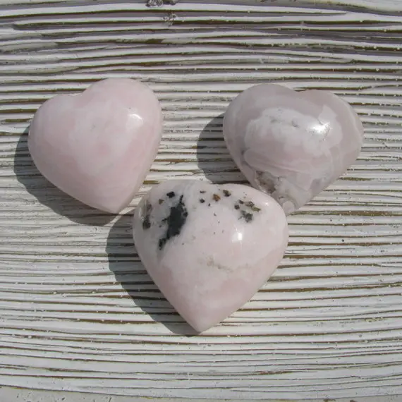 Pink Calcite - Mangano Calcite - Calcite - Pink Calcite Heart - Heart Chakra - Crystal Heart - Love Stone - Calming Stone - Healing Stone