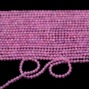 Shop Pink Sapphire Beads! AAA+ Pink Sapphire 2mm-3mm Faceted Rondelle Beads | 13inch Strand | Natural Pink Sapphire Precious Gemstone Faceted Loose Beads for Jewelry | Natural genuine faceted Pink Sapphire beads for beading and jewelry making.  #jewelry #beads #beadedjewelry #diyjewelry #jewelrymaking #beadstore #beading #affiliate #ad
