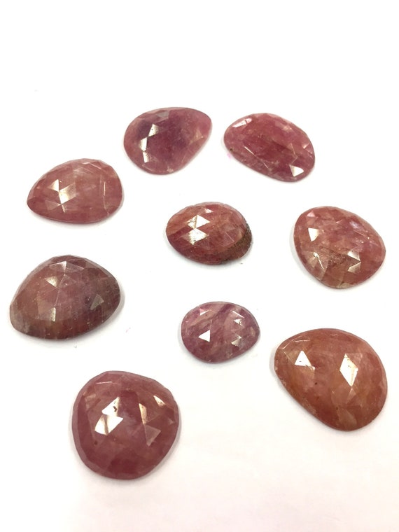 Pink Sapphire Faceted Gemstone Loose Cut Gemstone Natural Pink Sapphire Faceted Cut Stone 9 Pcs