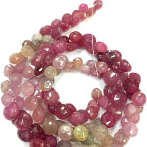 Extremely Rare Natural Multi Pink Sapphire Teardrop Beads Onion Shape Rare Color Sapphire Beads For Jewelry Making 18" Strand Top Quality | Natural genuine other-shape Pink Sapphire beads for beading and jewelry making.  #jewelry #beads #beadedjewelry #diyjewelry #jewelrymaking #beadstore #beading #affiliate #ad