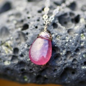 Shop Pink Sapphire Pendants! Natural Pink Sapphire Pendant Solid 14k White Gold , 5th 45th Anniversary , September Birthstone , Tet | Natural genuine Pink Sapphire pendants. Buy crystal jewelry, handmade handcrafted artisan jewelry for women.  Unique handmade gift ideas. #jewelry #beadedpendants #beadedjewelry #gift #shopping #handmadejewelry #fashion #style #product #pendants #affiliate #ad
