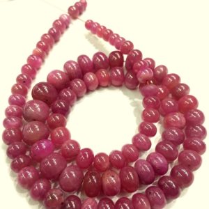 Shop Pink Sapphire Beads! Natural Pink Sapphire Smooth Rondelle Beads~~Smooth Polished~~Full Luster~~Sapphire Beads~~Wholesale Sapphire Gemstone~~Superb Quality | Natural genuine rondelle Pink Sapphire beads for beading and jewelry making.  #jewelry #beads #beadedjewelry #diyjewelry #jewelrymaking #beadstore #beading #affiliate #ad
