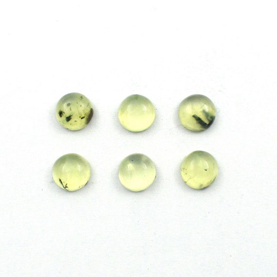 Prehnite Cabochon Gemstone Natural 3x3 Mm To 25x25 Mm Round Shape Polished Loose Gemstones Lot For Earring Pendant Ring And Jewelry Making