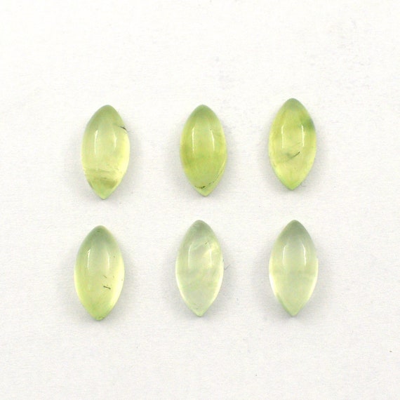 Natural Prehnite Cabochon, Marquise Gemstone, Flat Back Cabochon, Gemstones For Jewelry, Aaa Grade, Calibrated Sizes, Rare Gemstones