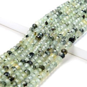 Shop Prehnite Faceted Beads! 6X4MM Natural Prehnite Gemstone Grade AA Micro Faceted Rondelle Loose Beads (P37) | Natural genuine faceted Prehnite beads for beading and jewelry making.  #jewelry #beads #beadedjewelry #diyjewelry #jewelrymaking #beadstore #beading #affiliate #ad